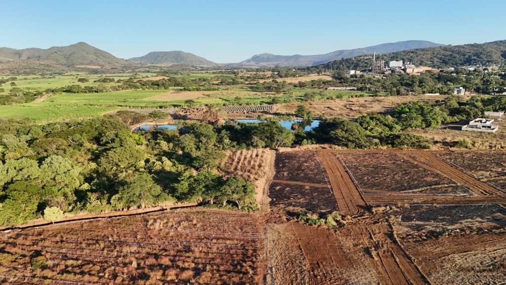 Trazo de vialidades visto desde el aire